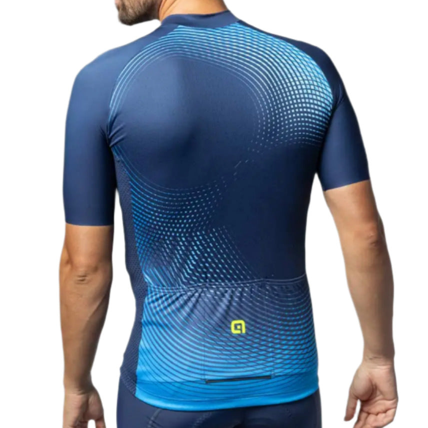 Ale Clothing Optical Pragma Short Sleeves Jersey Blue - FREE UK Shipping, FREE 365 Day Returns | Moto Central
