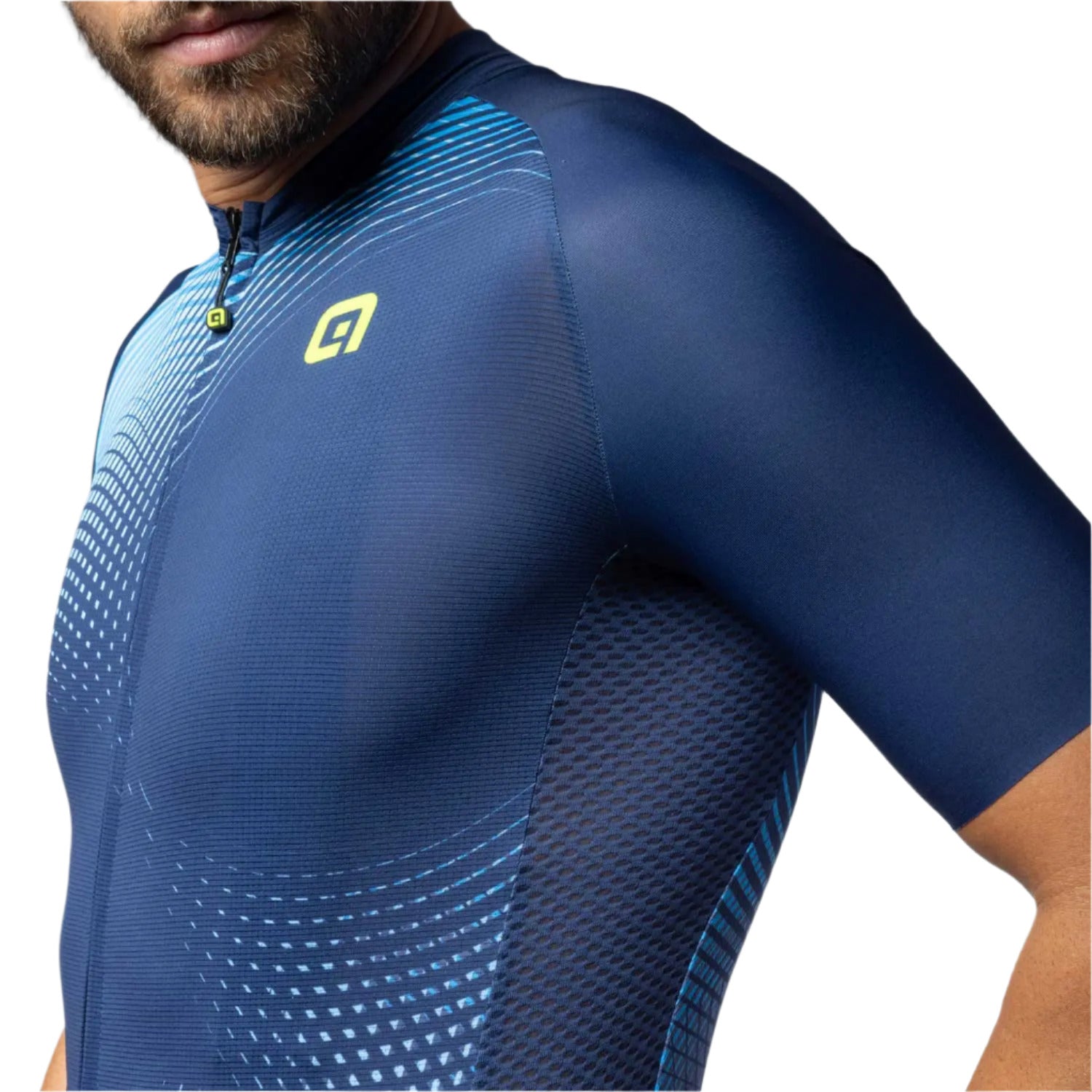 Ale Clothing Optical Pragma Short Sleeves Jersey Blue - FREE UK Shipping, FREE 365 Day Returns | Moto Central