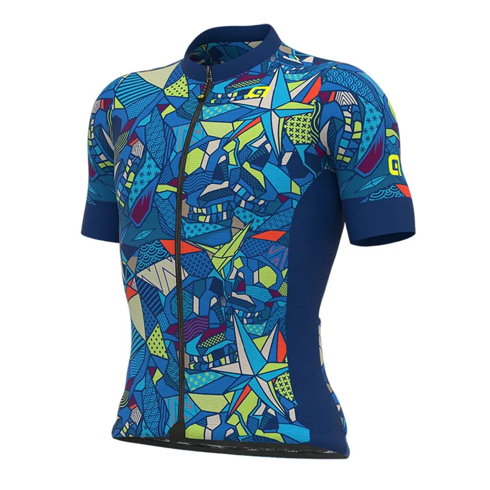 Ale Clothing Over Pragma Short Sleeves Jersey Blue - FREE UK Shipping, FREE 365 Day Returns | Moto Central