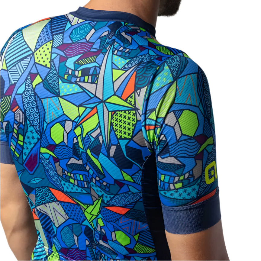 Ale Clothing Over Pragma Short Sleeves Jersey Blue - FREE UK Shipping, FREE 365 Day Returns | Moto Central