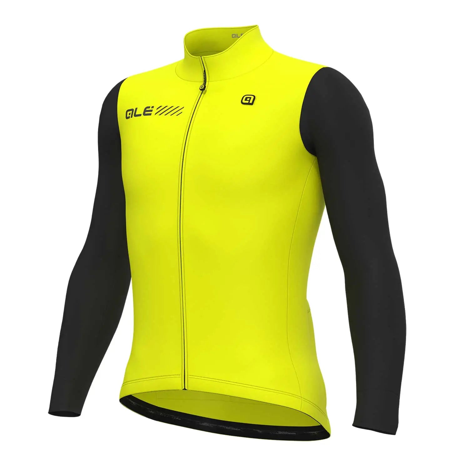 Ale Clothing Fondo 2.0 Solid Long Sleeves Jersey Yellow - FREE UK Shipping, FREE 365 Day Returns | Moto Central