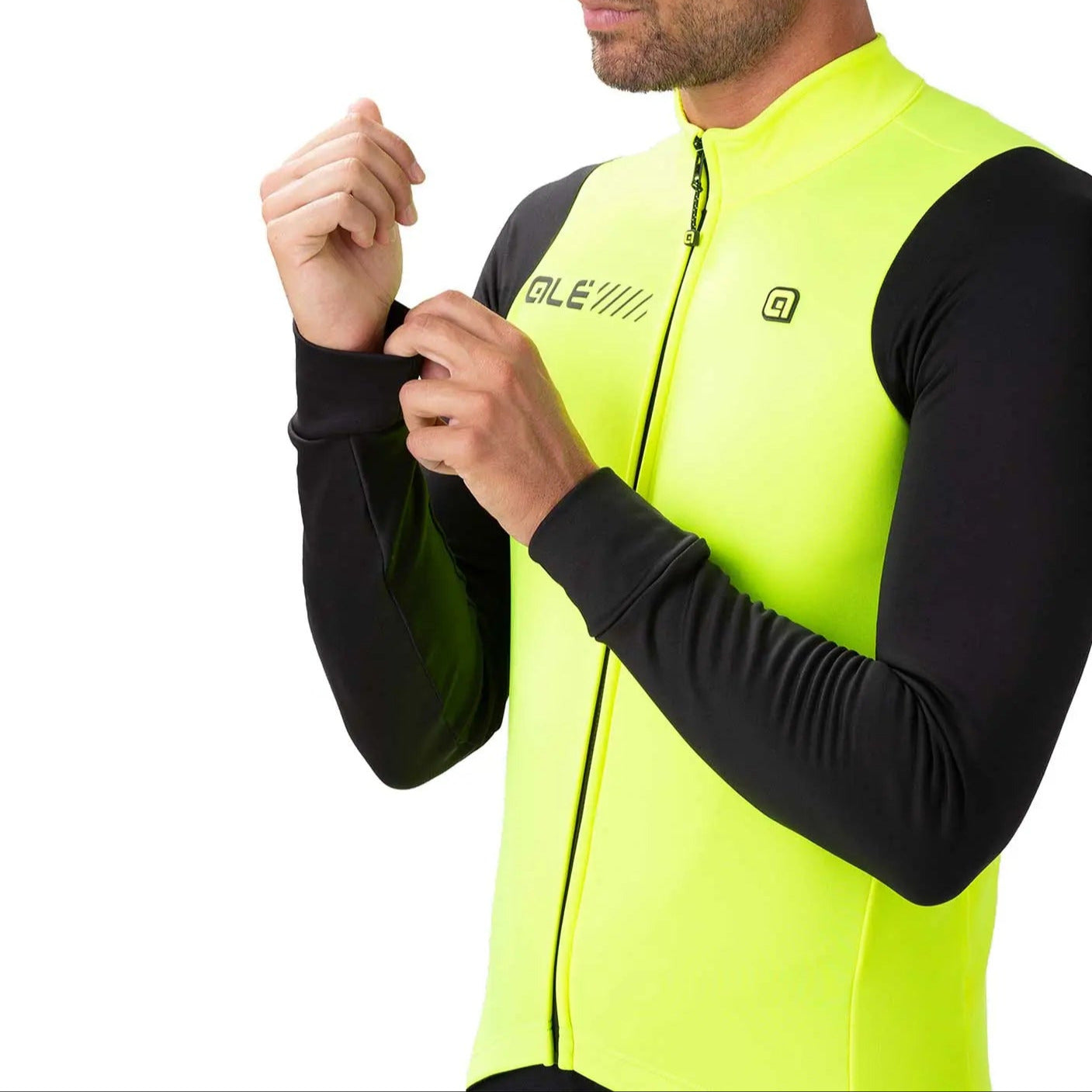 Ale Clothing Fondo 2.0 Solid Long Sleeves Jersey Yellow - FREE UK Shipping, FREE 365 Day Returns | Moto Central