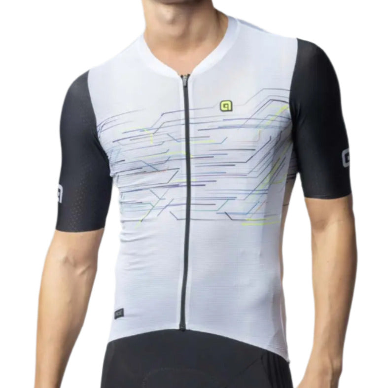 Ale Clothing Megabyte PR-E Short Sleeves Jersey White - FREE UK Shipping, FREE 365 Day Returns | Moto Central