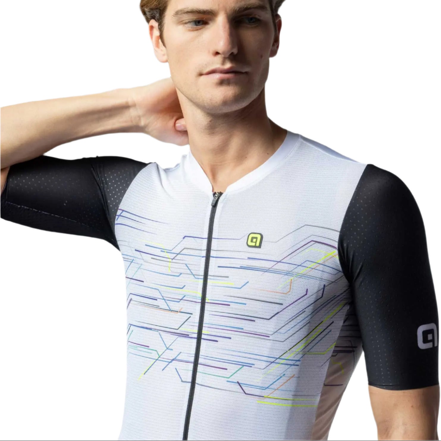 Ale Clothing Megabyte PR-E Short Sleeves Jersey White - FREE UK Shipping, FREE 365 Day Returns | Moto Central