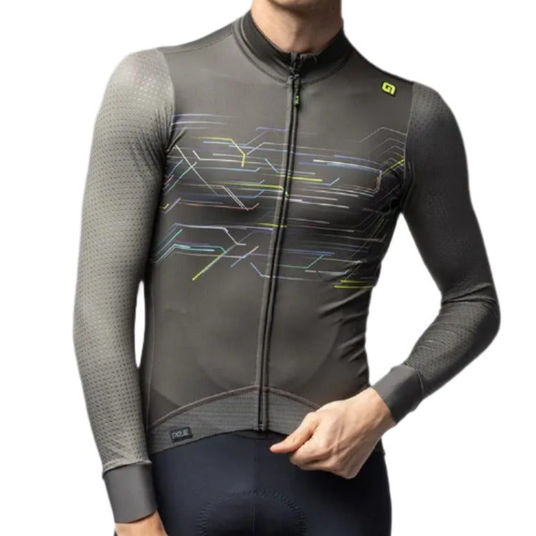 Ale Clothing Megabyte PR-E Long Sleeves Jersey Green - FREE UK Shipping, FREE 365 Day Returns | Moto Central