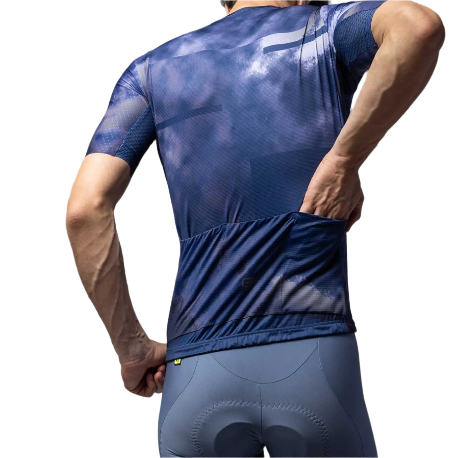 Ale Clothing Atmosphera PR-E Short Sleeves Jersey Navy - FREE UK Shipping, FREE 365 Day Returns | Moto Central