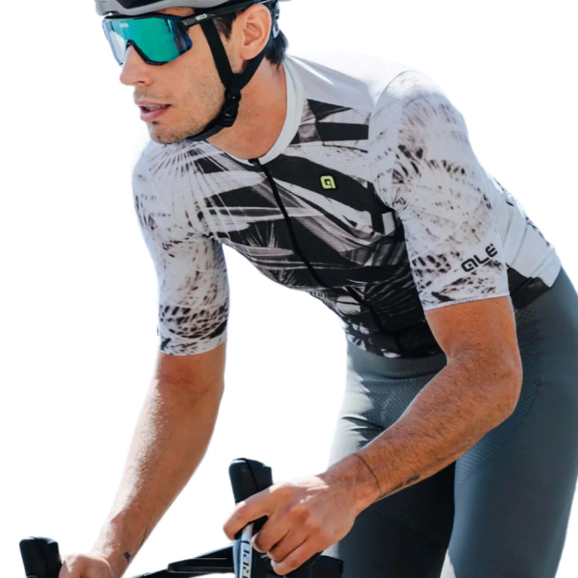 Ale Clothing Palm PR-E Short Sleeves Jersey Black / White - FREE UK Shipping, FREE 365 Day Returns | Moto Central