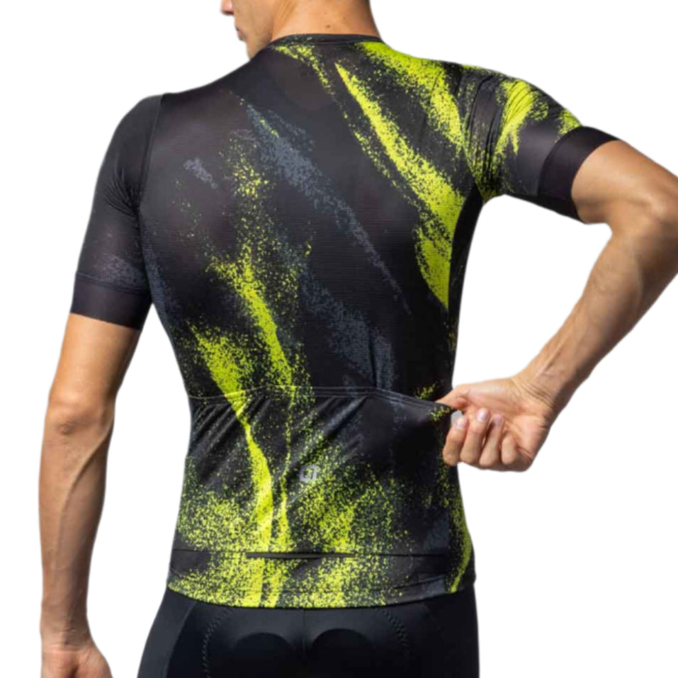 Ale Clothing Trace Pragma Short Sleeves Jersey Black Green - FREE UK Shipping, FREE 365 Day Returns | Moto Central