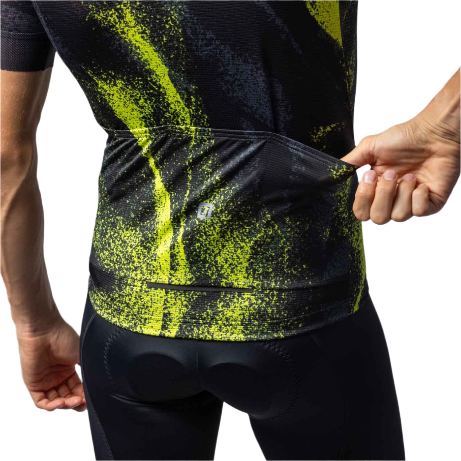 Ale Clothing Trace Pragma Short Sleeves Jersey Black Green - FREE UK Shipping, FREE 365 Day Returns | Moto Central