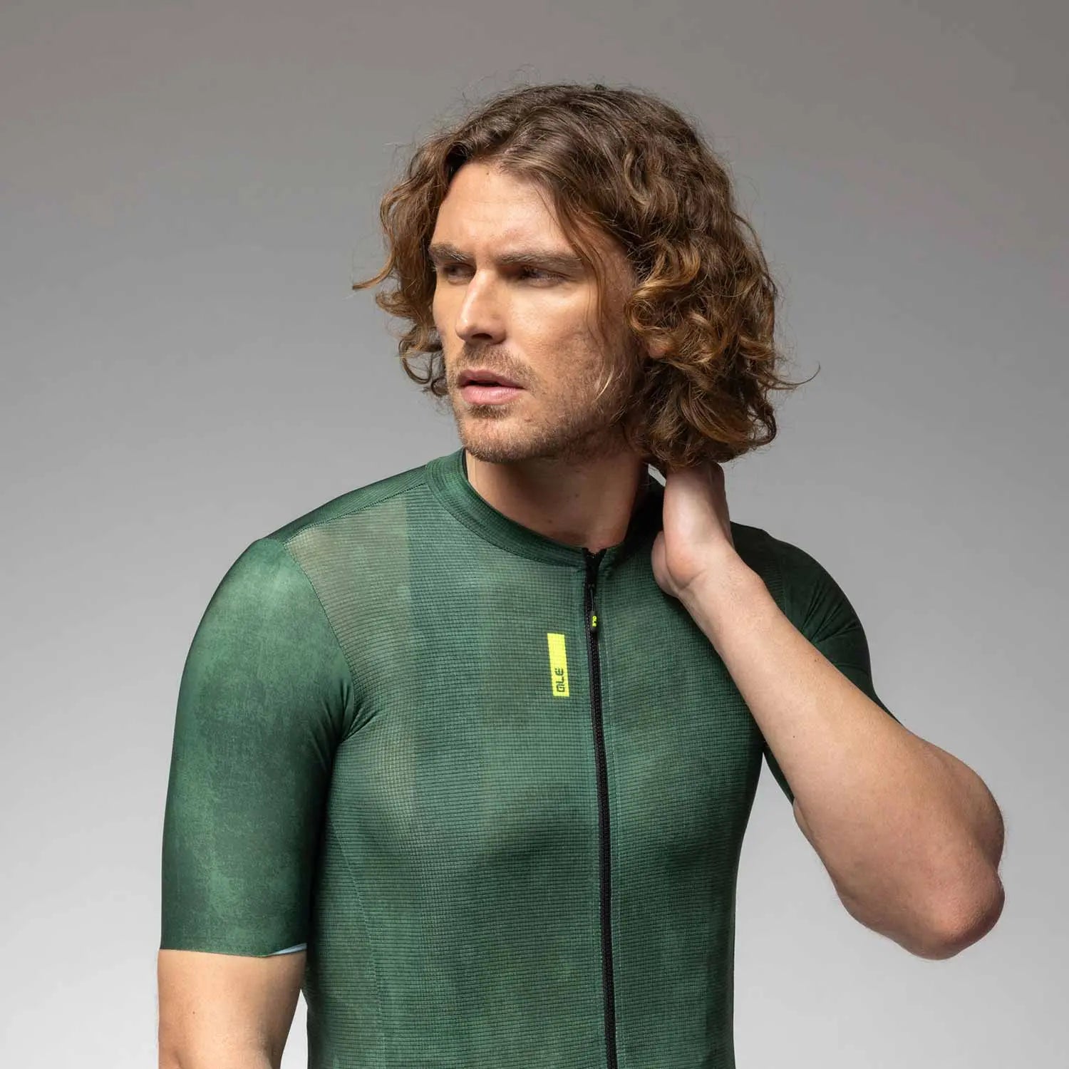Ale Clothing Deep Pragma Short Sleeves Jersey Green - FREE UK Shipping, FREE 365 Day Returns | Moto Central