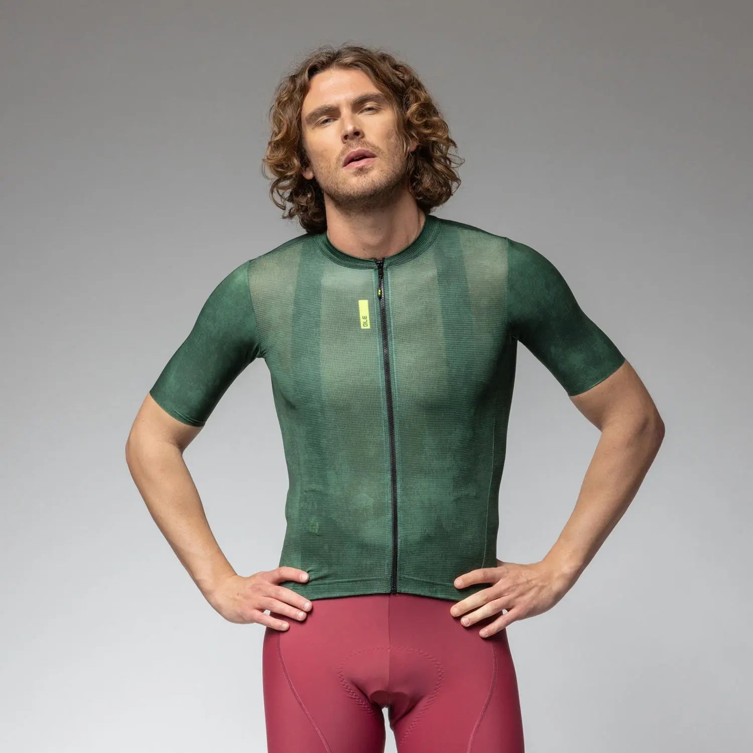 Ale Clothing Deep Pragma Short Sleeves Jersey Green - FREE UK Shipping, FREE 365 Day Returns | Moto Central