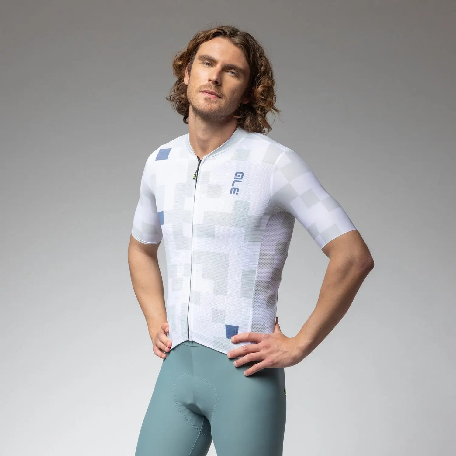 Ale Clothing Pixel Pragma Short Sleeves Jersey White - FREE UK Shipping, FREE 365 Day Returns | Moto Central