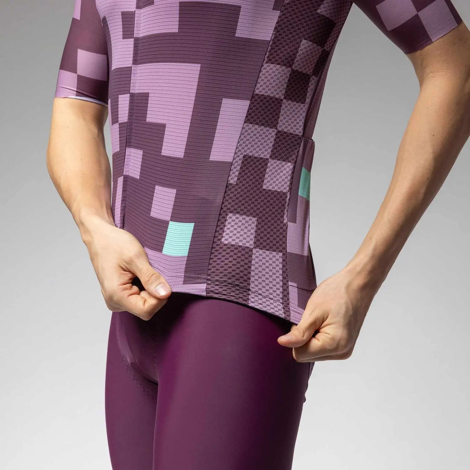 Ale Clothing Pixel Pragma Short Sleeves Jersey Purple - FREE UK Shipping, FREE 365 Day Returns | Moto Central