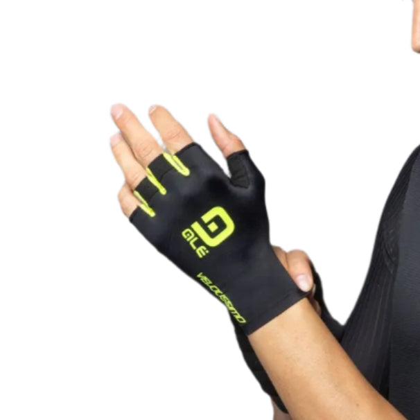 Ale Clothing Velocissimo Summer Mitts Black / Fluo - FREE UK Shipping, FREE 365 Day Returns | Moto Central