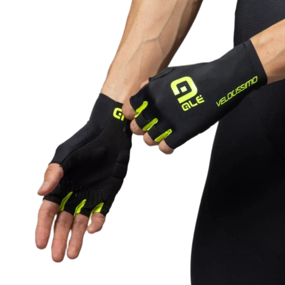 Ale Clothing Velocissimo Summer Mitts Black / Fluo - FREE UK Shipping, FREE 365 Day Returns | Moto Central