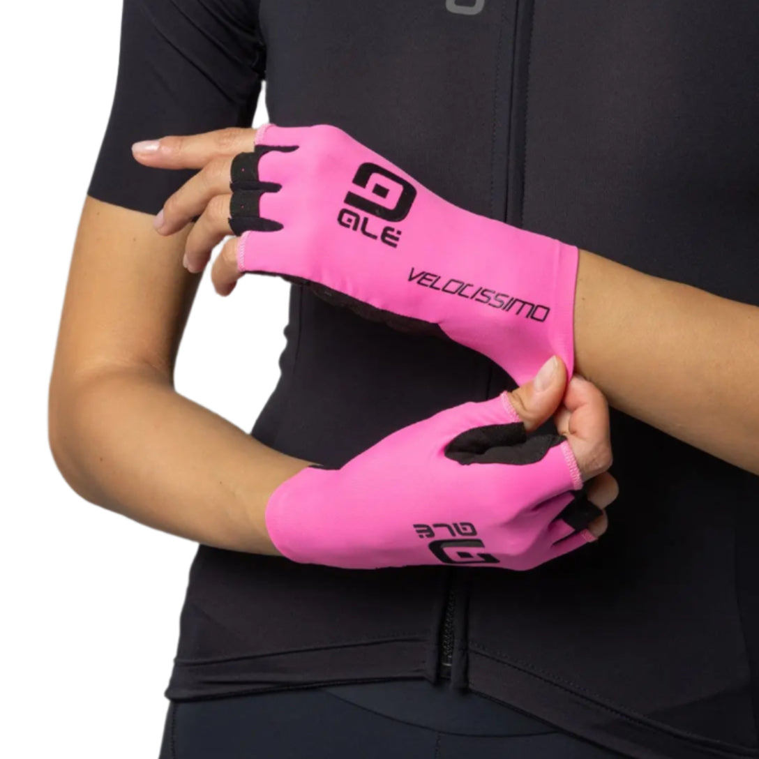 Ale Clothing Velocissimo Summer Mitts Pink / Black - FREE UK Shipping, FREE 365 Day Returns | Moto Central