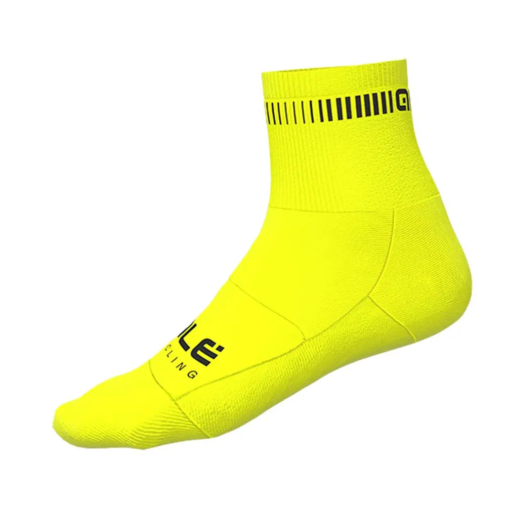 Ale Clothing Logo Q-Skin 12 CM Socks Yellow / Black - FREE UK Shipping, FREE 365 Day Returns | Moto Central
