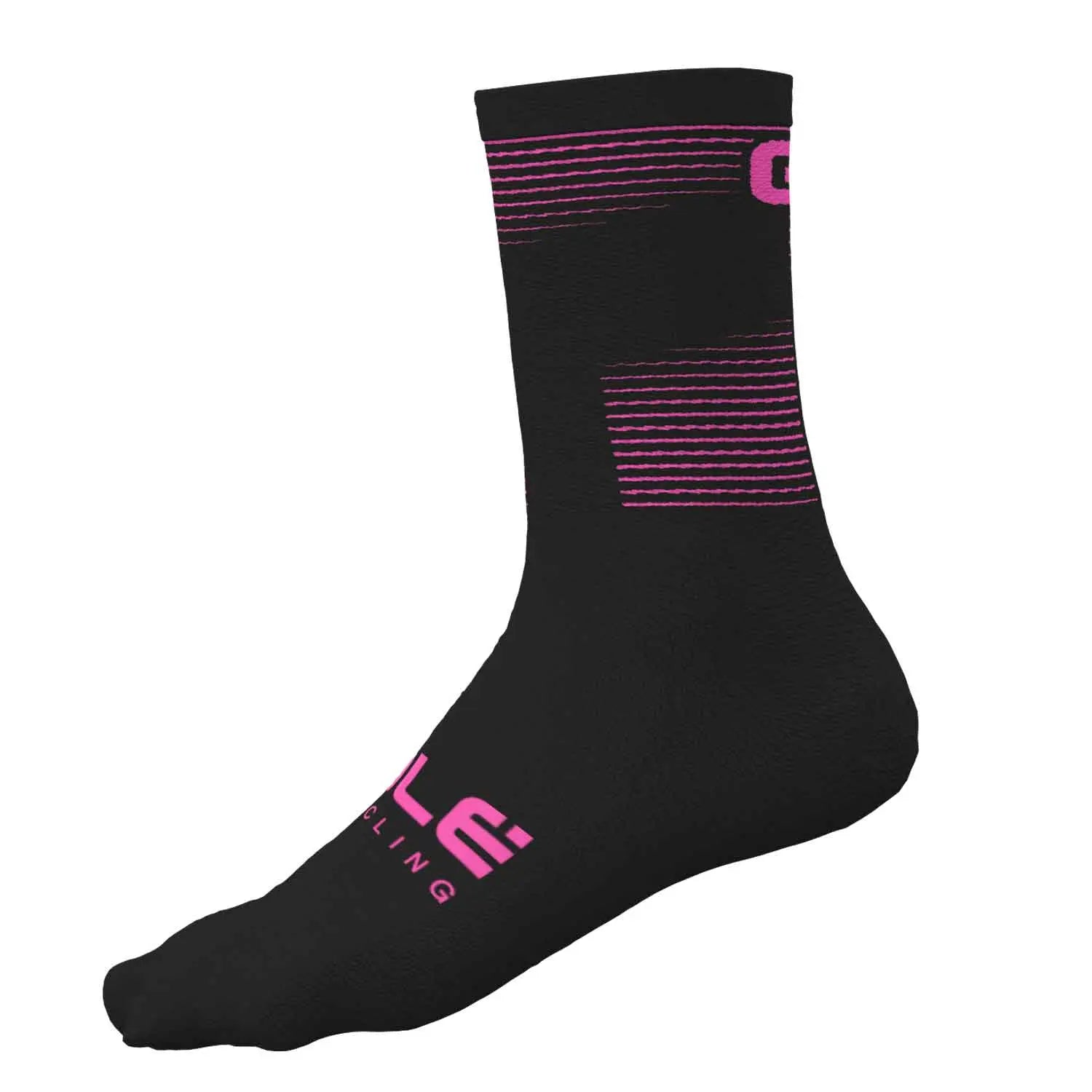Ale Clothing Sprint Q-Skin 16 CM Socks Black / Pink - FREE UK Shipping, FREE 365 Day Returns | Moto Central