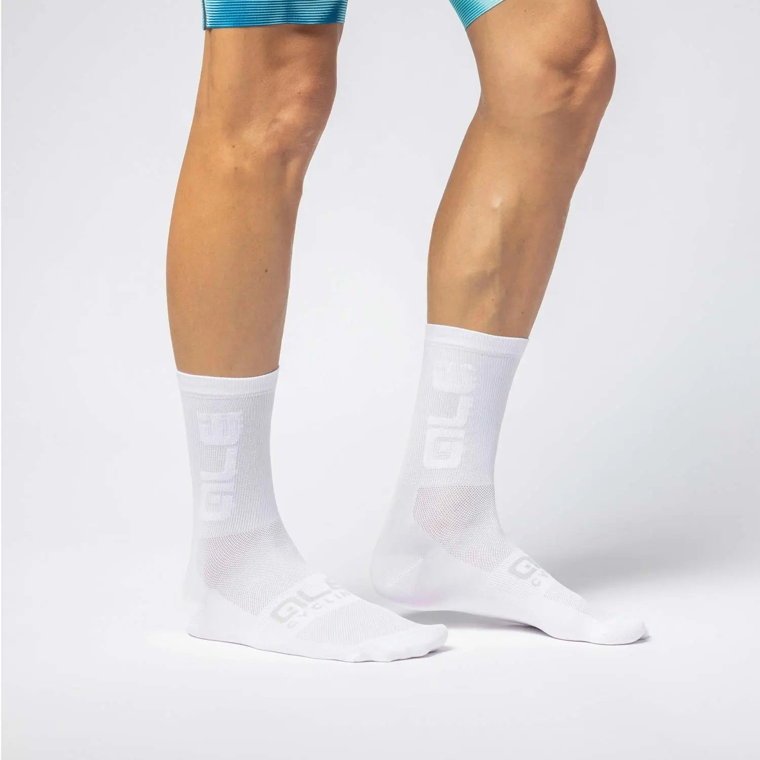 Ale Clothing Round T-Care Plus 18 CM Socks White - FREE UK Shipping, FREE 365 Day Returns | Moto Central