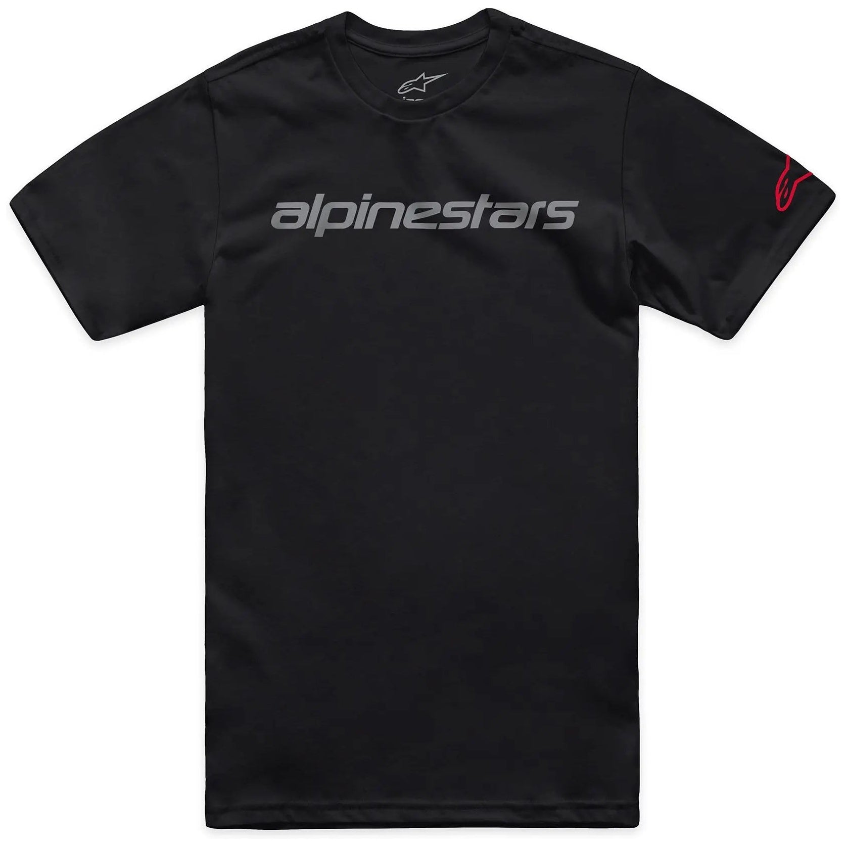 Alpinestars Linear Wordmark 2.0 CSF Tee Black / Grey / Red, front view