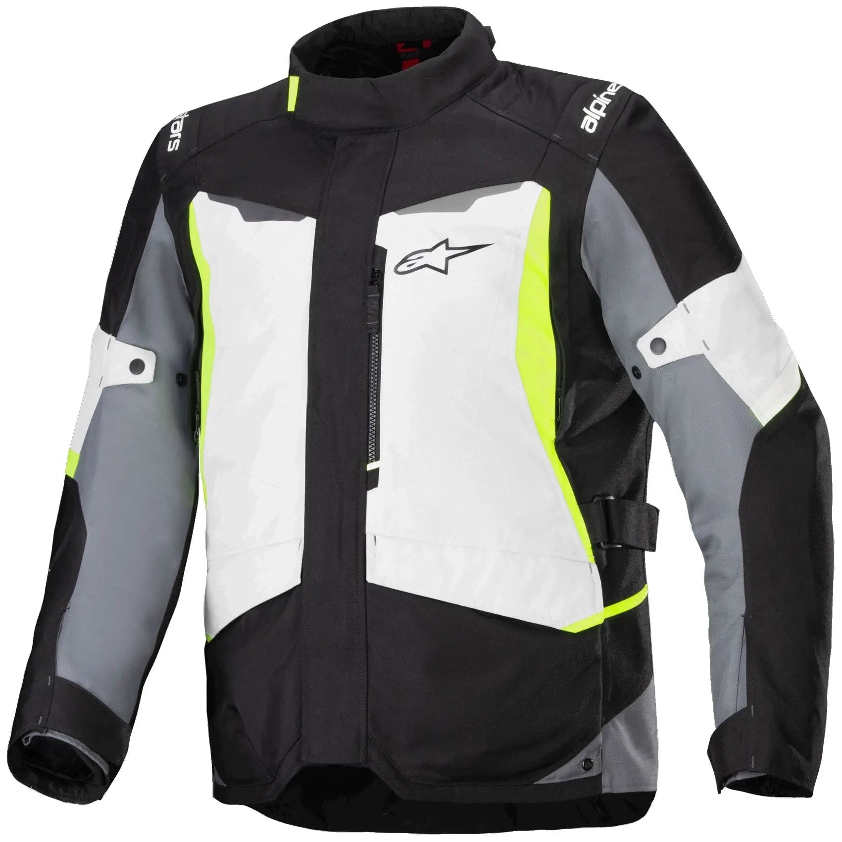 Alpinestars ST-1 Waterproof Textile Jacket Ice Grey / Black / Fluo Yellow, front view