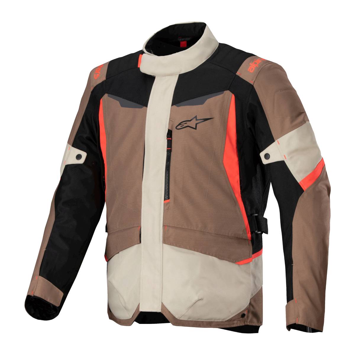 Alpinestars ST-1 Waterproof Textile Jacket Dark Khaki Sand/Black/Fluo Red