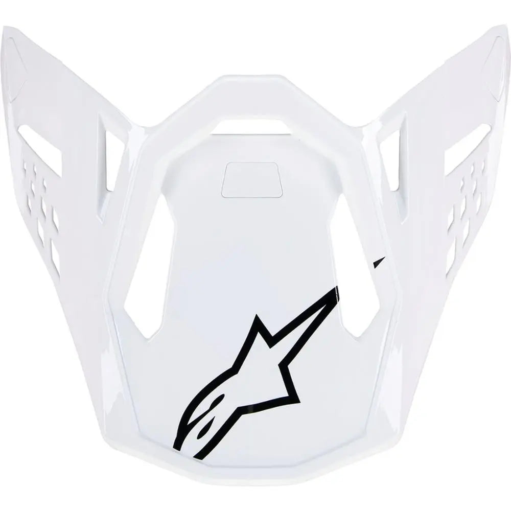Alpinestars Supertech M10 ECE 22.06 Solid Helmet Peak Gloss White - helmet peak product view