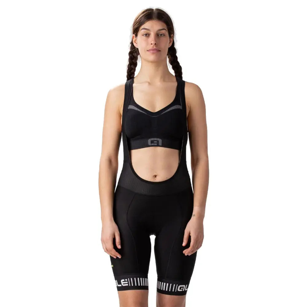 Ale Clothing Strada PR-R Ladies Bib Shorts Black / White - FREE UK Shipping, FREE 365 Day Returns | Moto Central