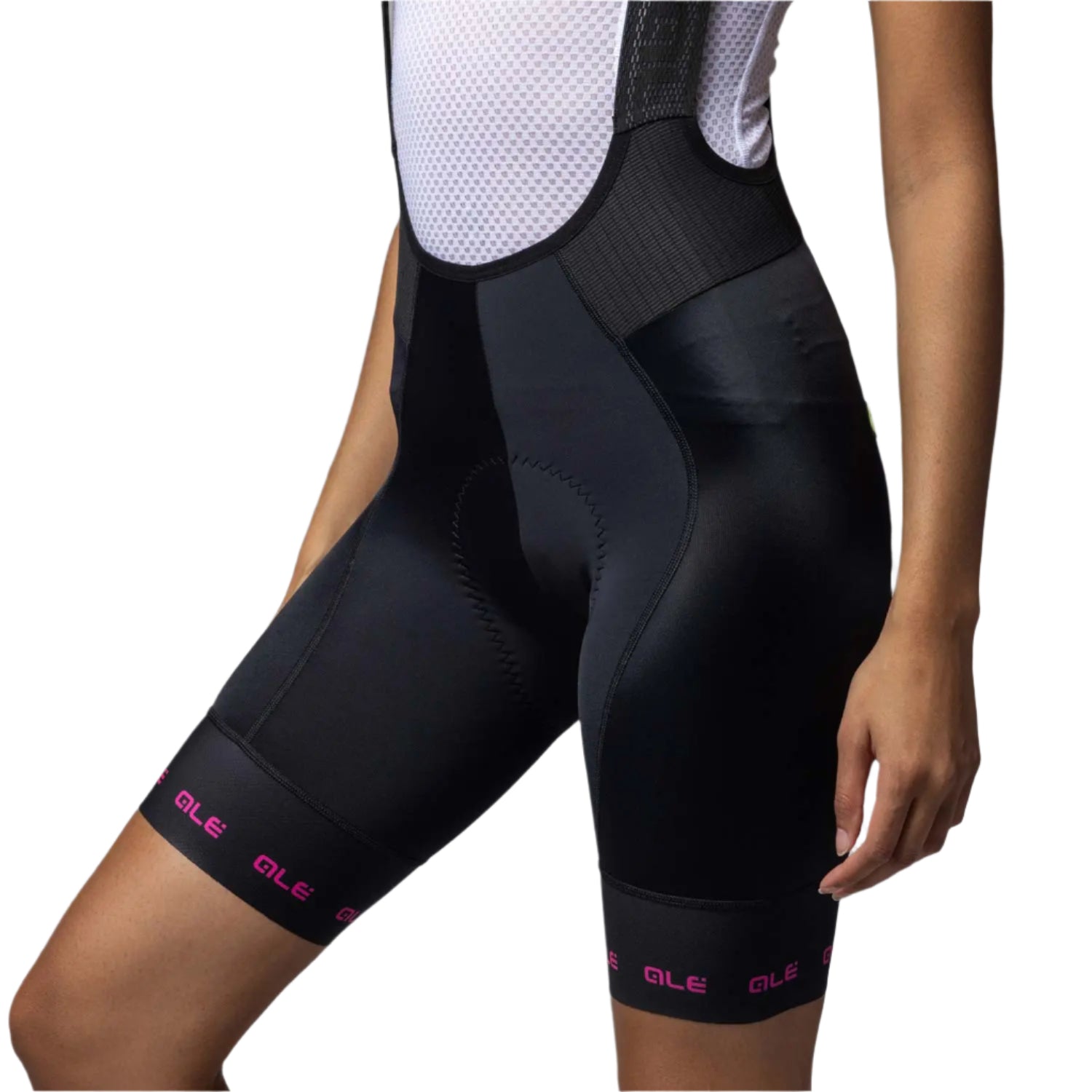Ale Clothing Strada 2.0 PR-E Ladies Bib Shorts Black / Pink - FREE UK Shipping, FREE 365 Day Returns | Moto Central