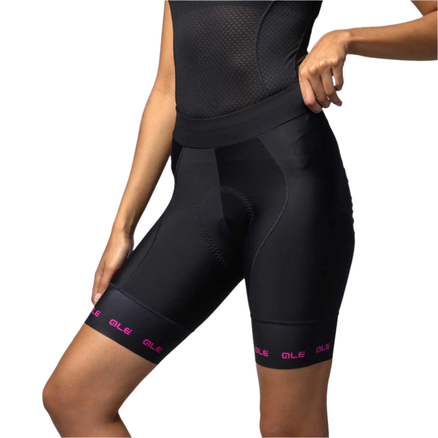Ale Clothing Strada 2.0 PR-E Ladies Shorts Black / Pink - FREE UK Shipping, FREE 365 Day Returns | Moto Central