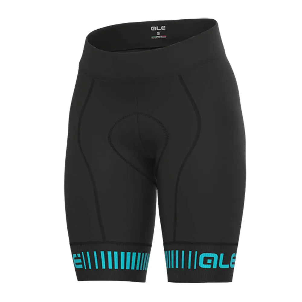 Ale Clothing Strada PR-R Ladies Shorts Black / Cyan - FREE UK Shipping, FREE 365 Day Returns | Moto Central