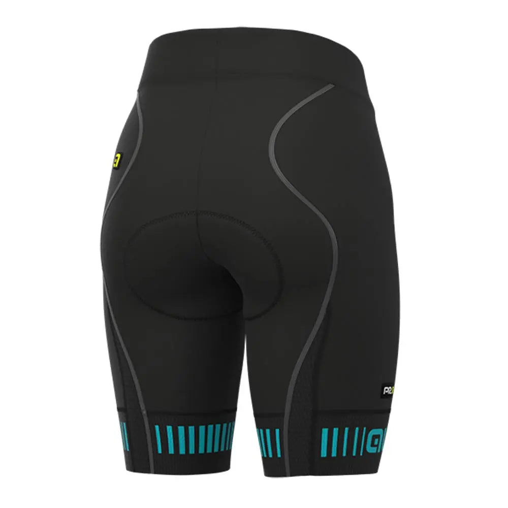 Ale Clothing Strada PR-R Ladies Shorts Black / Cyan - FREE UK Shipping, FREE 365 Day Returns | Moto Central