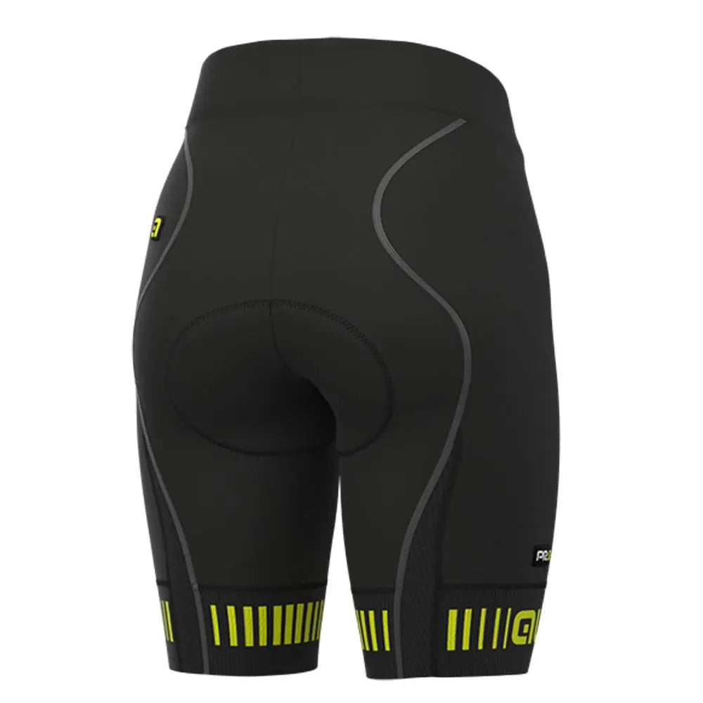 Ale Clothing Strada PR-R Ladies Shorts Black / Yellow - FREE UK Shipping, FREE 365 Day Returns | Moto Central