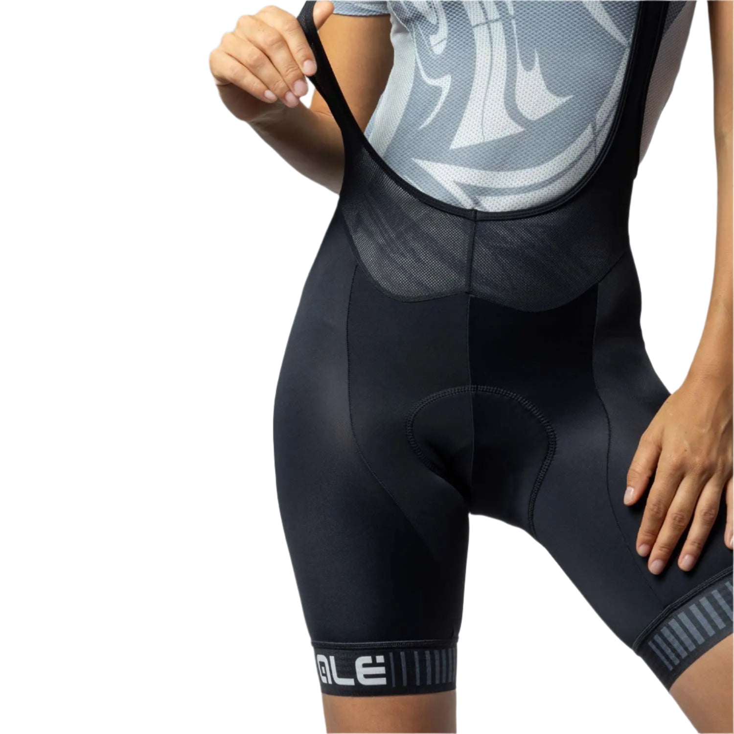 Ale Clothing Traguardo Pragma Ladies Bib Shorts Black / White - FREE UK Shipping, FREE 365 Day Returns | Moto Central