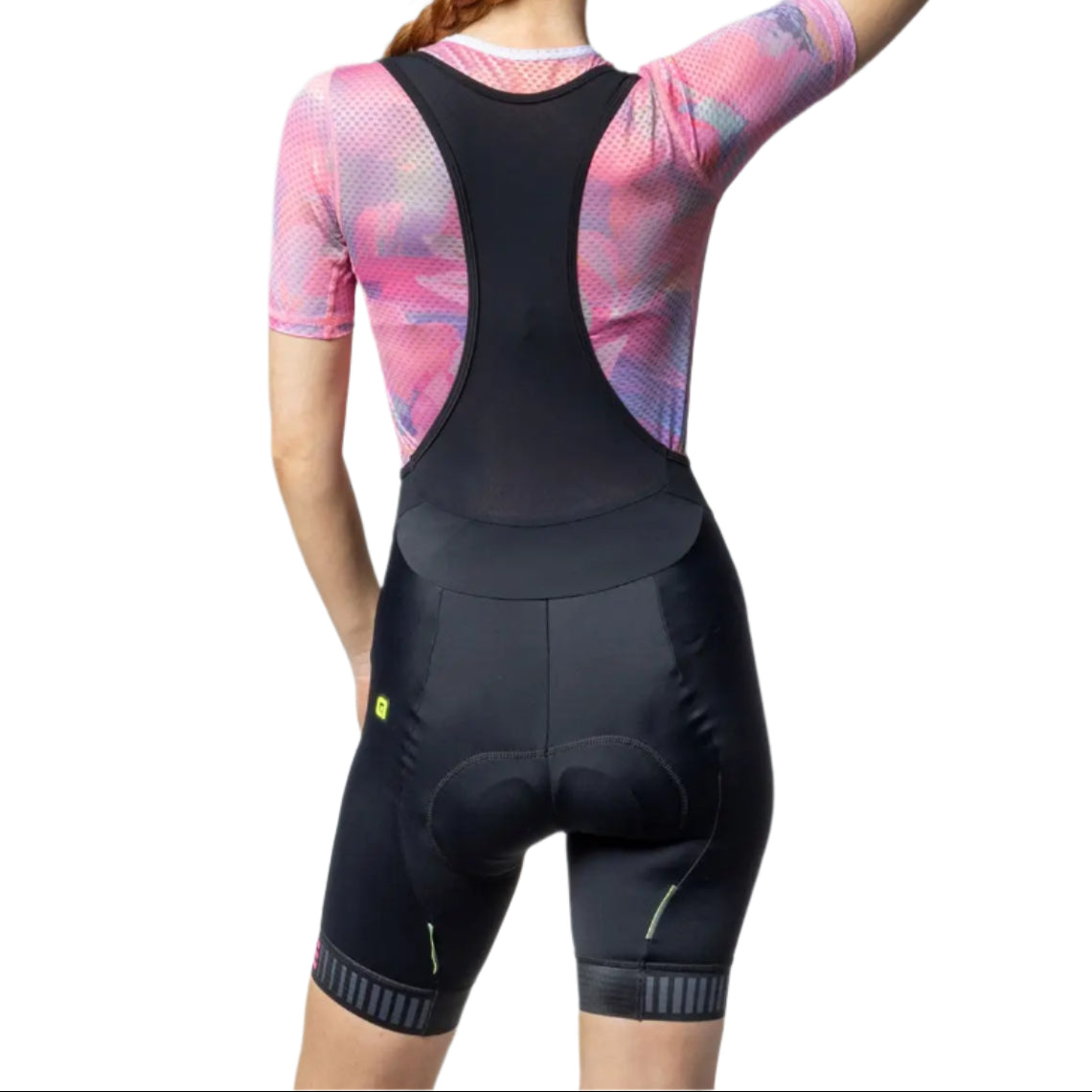 Ale Clothing Traguardo Pragma Ladies Bib Shorts Black / Pink - FREE UK Shipping, FREE 365 Day Returns | Moto Central