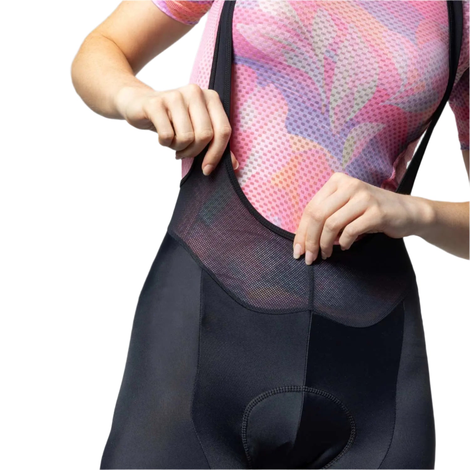 Ale Clothing Traguardo Pragma Ladies Bib Shorts Black / Pink - FREE UK Shipping, FREE 365 Day Returns | Moto Central