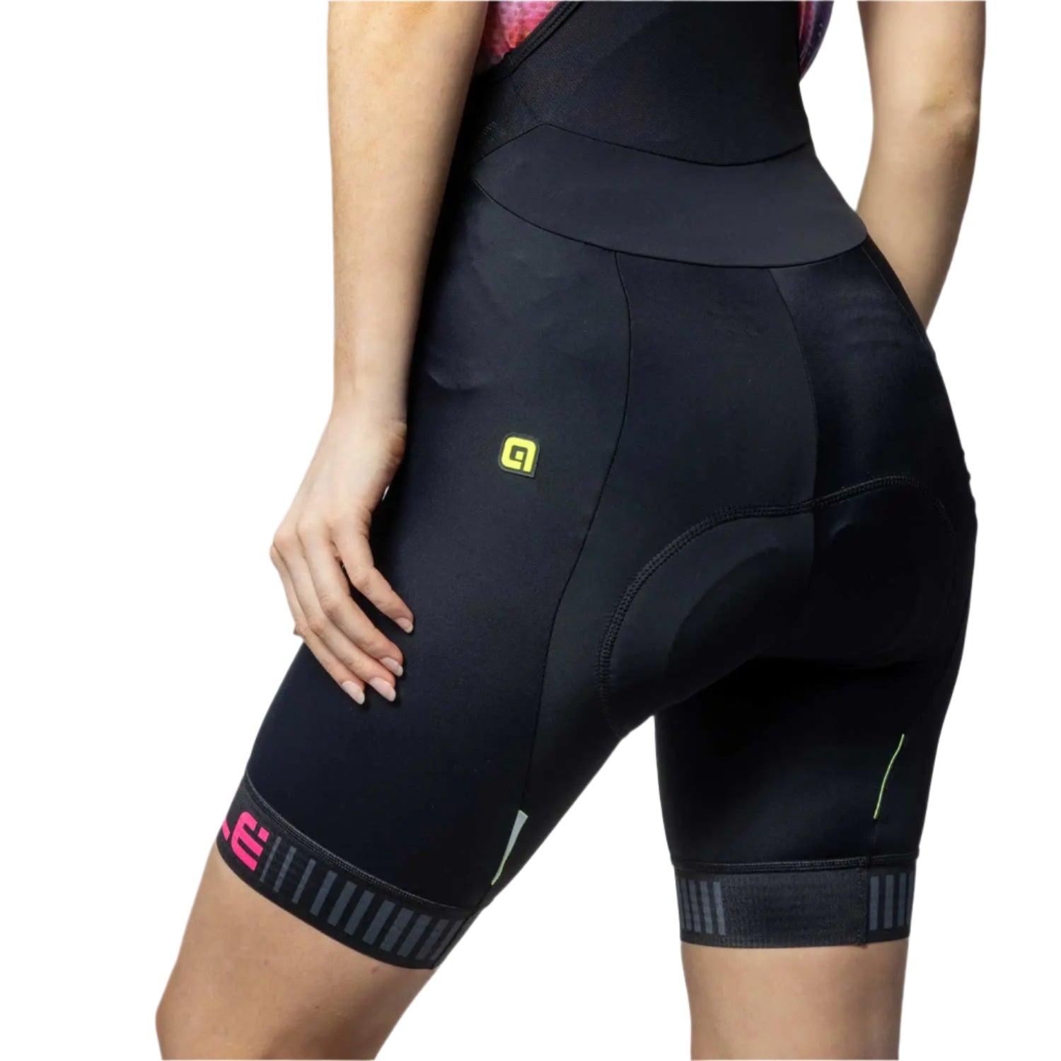 Ale Clothing Traguardo Pragma Ladies Bib Shorts Black / Pink - FREE UK Shipping, FREE 365 Day Returns | Moto Central