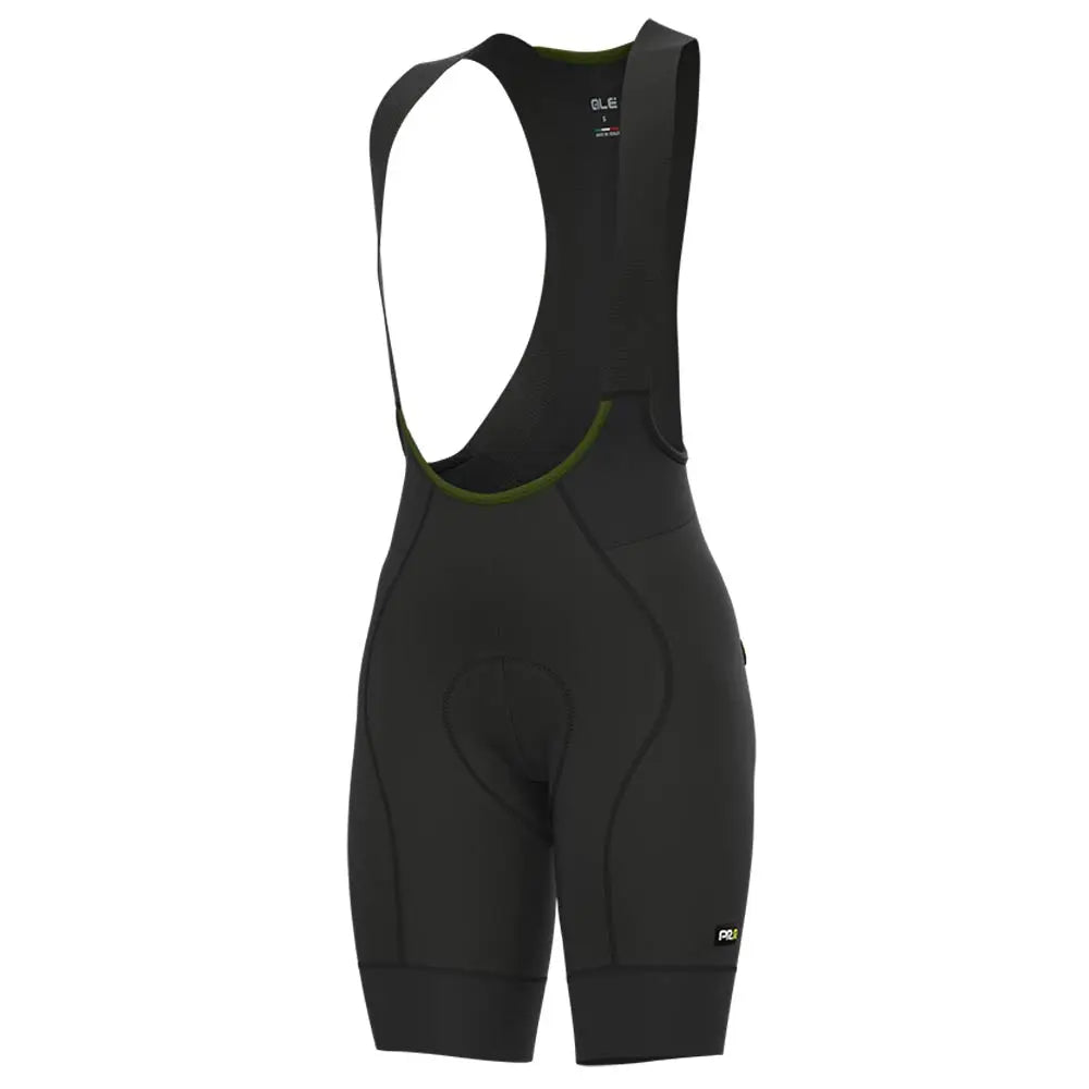Ale Clothing Green Speed PR-R Ladies Bib Shorts Black / Reflective - FREE UK Shipping, FREE 365 Day Returns | Moto Central