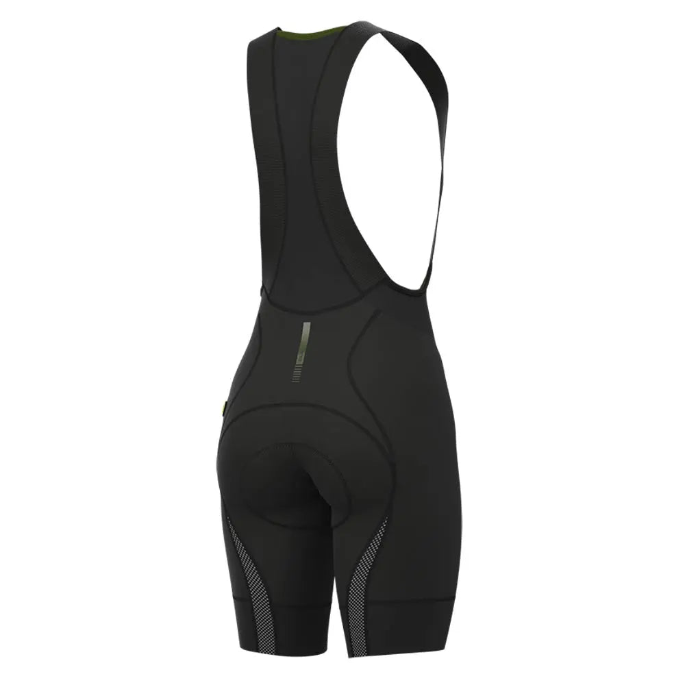 Ale Clothing Green Speed PR-R Ladies Bib Shorts Black / Reflective - FREE UK Shipping, FREE 365 Day Returns | Moto Central
