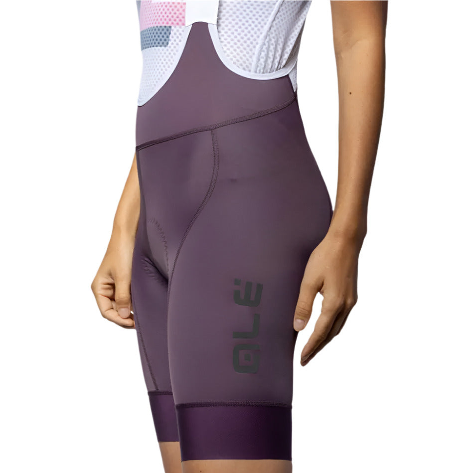 Ale Clothing Magic Colour PR-E Ladies Bib Shorts Burgundy - FREE UK Shipping, FREE 365 Day Returns | Moto Central
