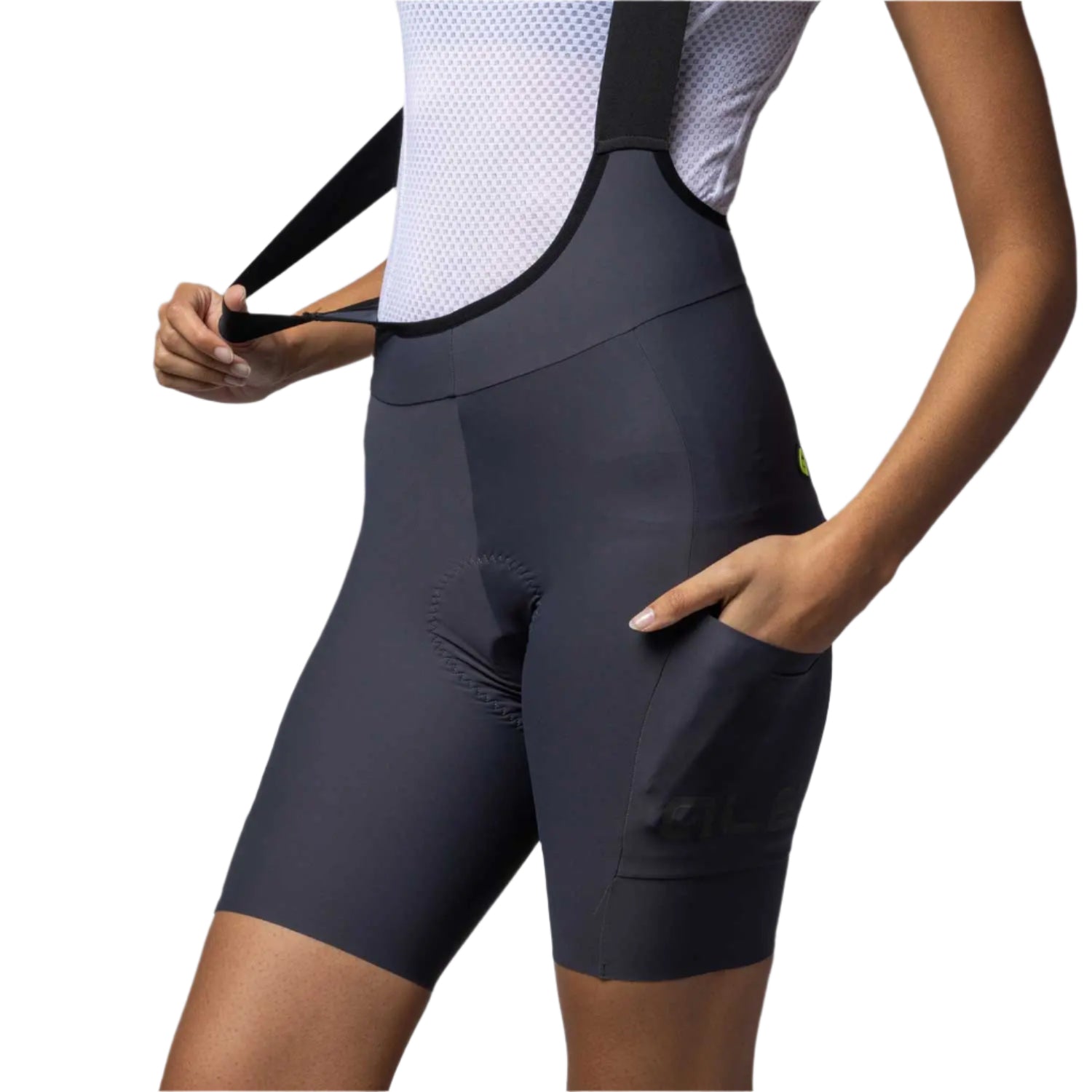 Ale Clothing Gravel Pro Off Road Ladies Bib Shorts Titanium - FREE UK Shipping, FREE 365 Day Returns | Moto Central