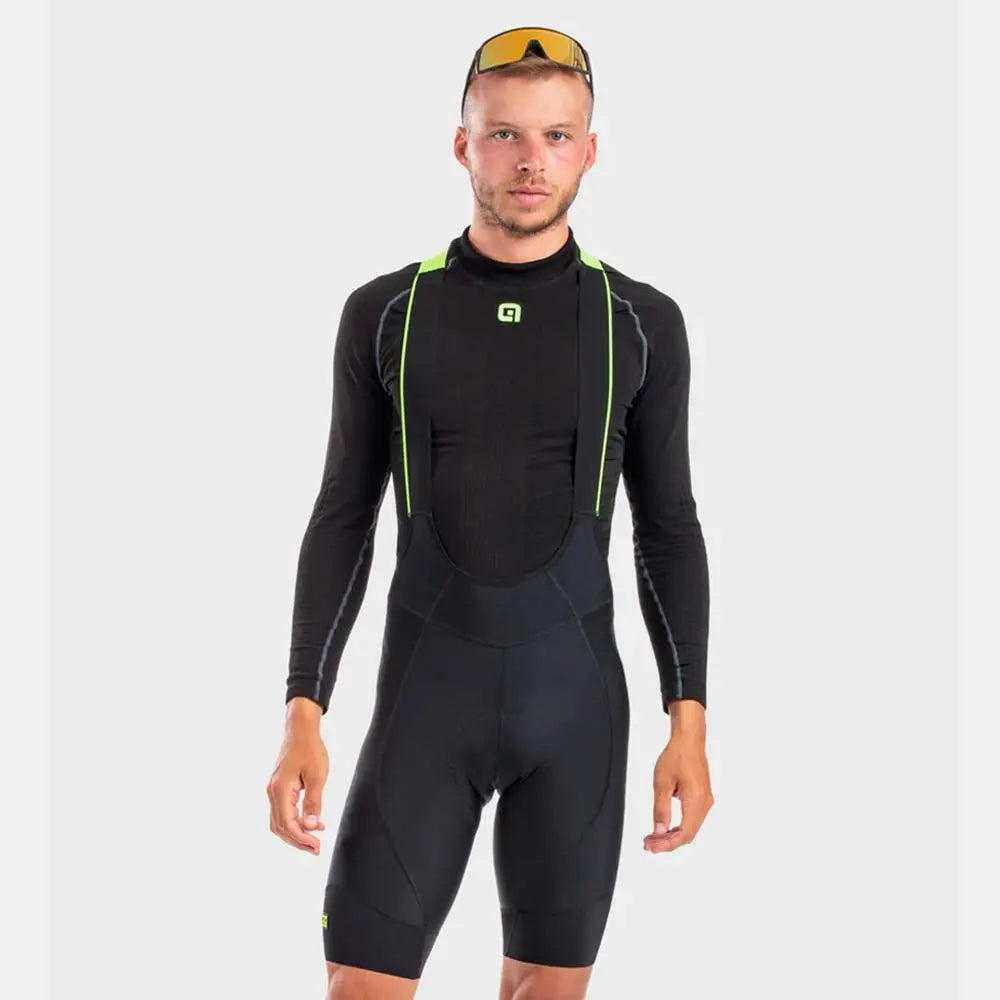 Ale Clothing Clima R-EV1 Winter Bib Shorts Black / Yellow - FREE UK Shipping, FREE 365 Day Returns | Moto Central