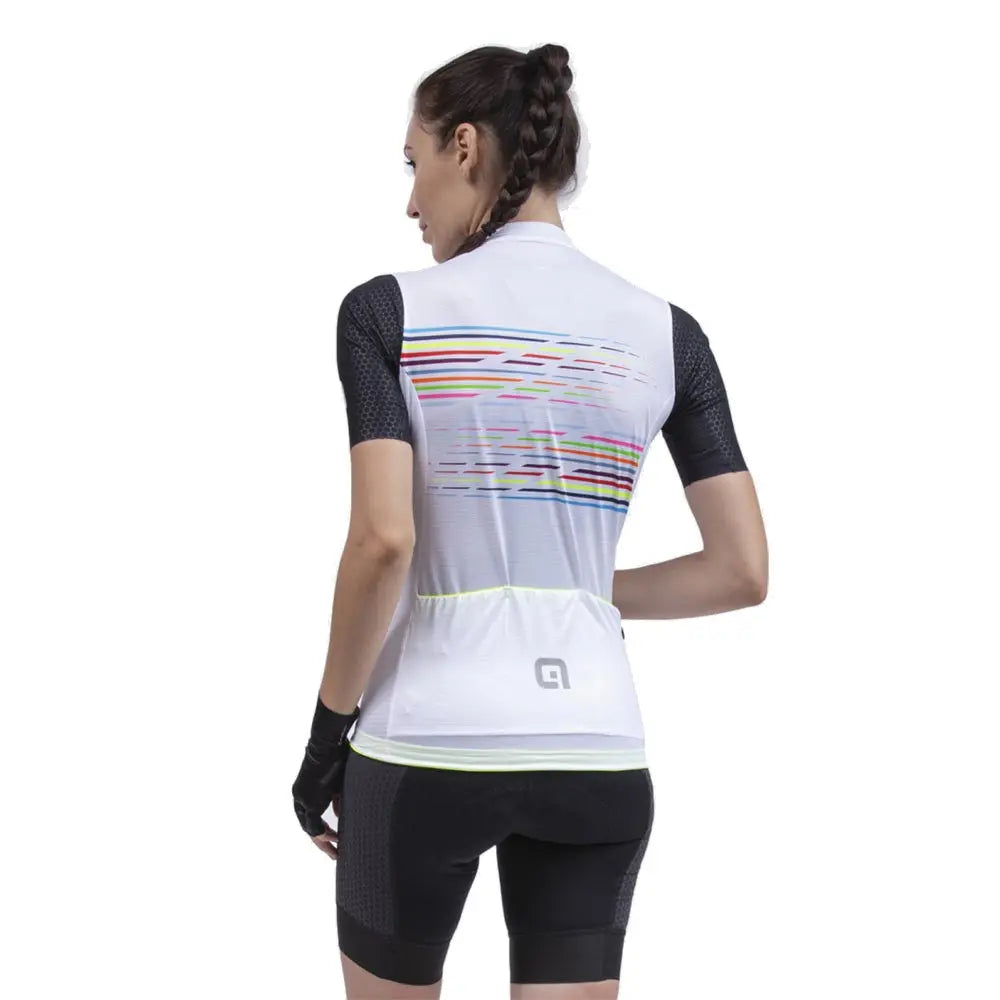 Ale Clothing Logo PR-S Ladies Short Sleeves Jersey White / Black - FREE UK Shipping, FREE 365 Day Returns | Moto Central