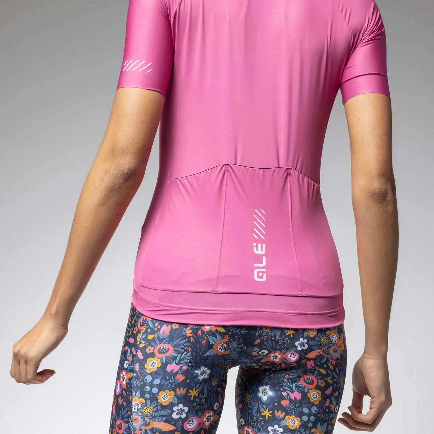 Ale Clothing Colour Block 2.0 Pragma Ladies Short Sleeves Jersey Fluo Pink - FREE UK Shipping, FREE 365 Day Returns | Moto Central
