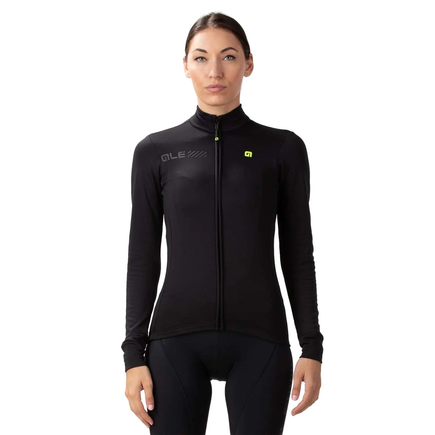 Ale Clothing Fondo 2.0 Solid Ladies Long Sleeves Jersey Black - FREE UK Shipping, FREE 365 Day Returns | Moto Central