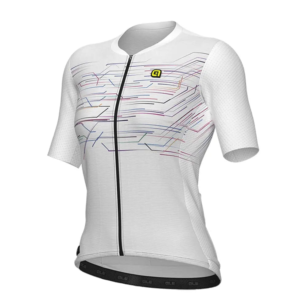 Ale Clothing Mega Byte PR-E Ladies Short Sleeves Jersey White - FREE UK Shipping, FREE 365 Day Returns | Moto Central
