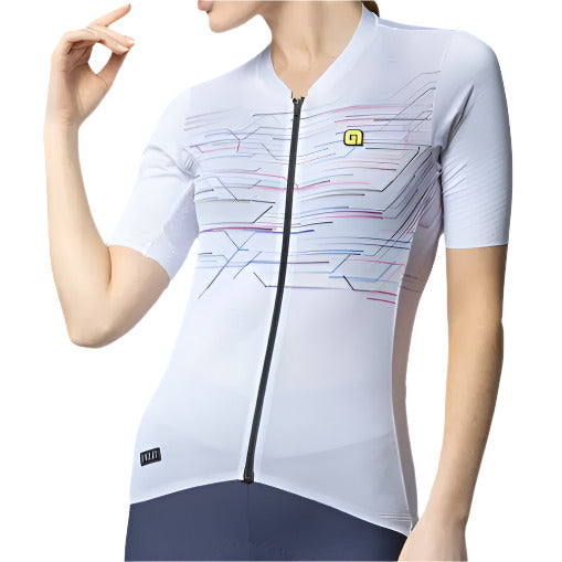 Ale Clothing Mega Byte PR-E Ladies Short Sleeves Jersey White - FREE UK Shipping, FREE 365 Day Returns | Moto Central