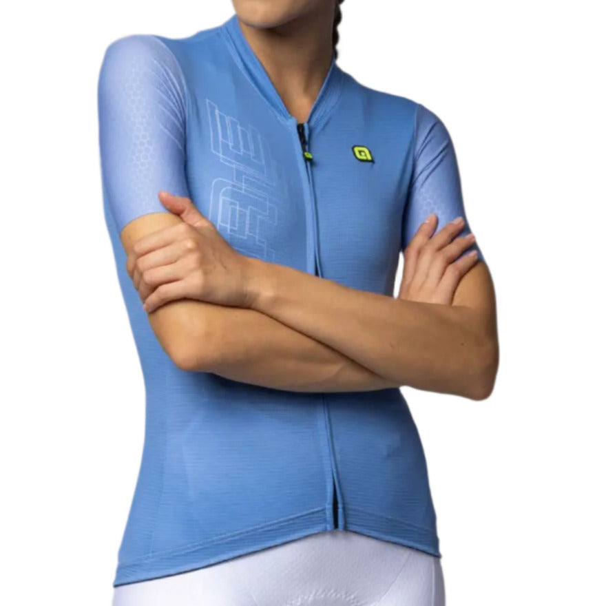 Ale Clothing Follow Me PR-E Ladies Short Sleeves Jersey Blue - FREE UK Shipping, FREE 365 Day Returns | Moto Central