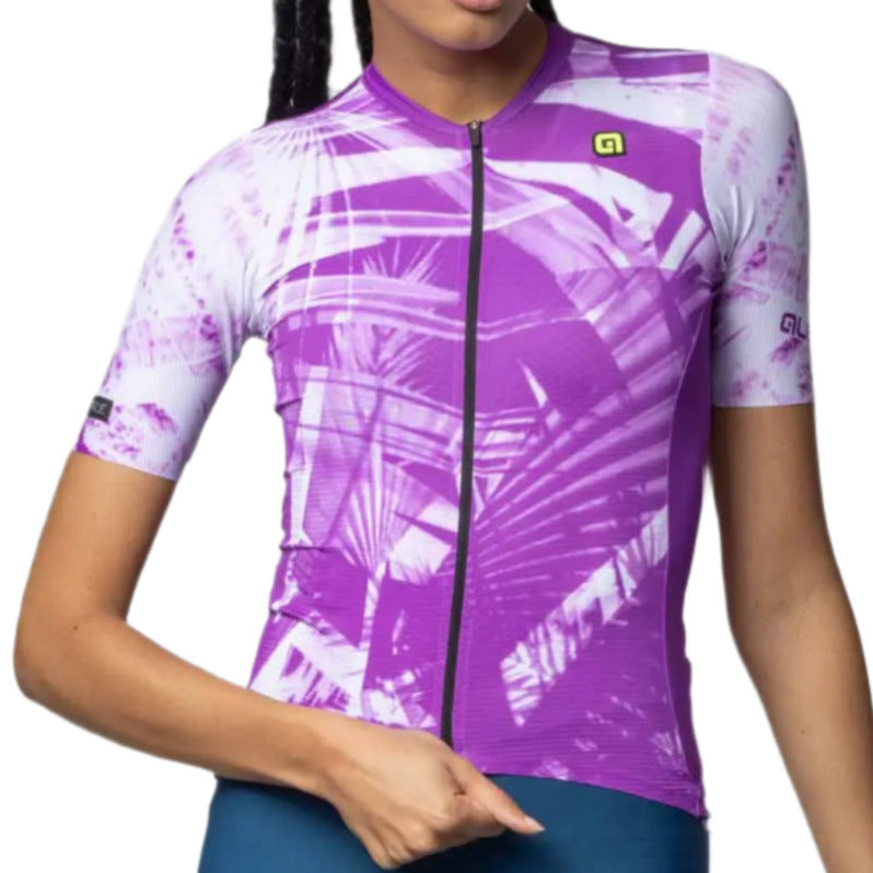 Ale Clothing Palm PR-E Ladies Short Sleeves Jersey Purple - FREE UK Shipping, FREE 365 Day Returns | Moto Central