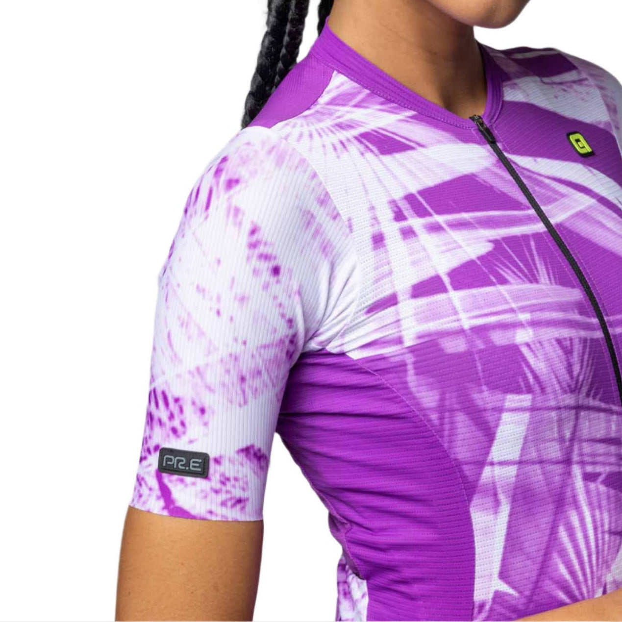 Ale Clothing Palm PR-E Ladies Short Sleeves Jersey Purple - FREE UK Shipping, FREE 365 Day Returns | Moto Central